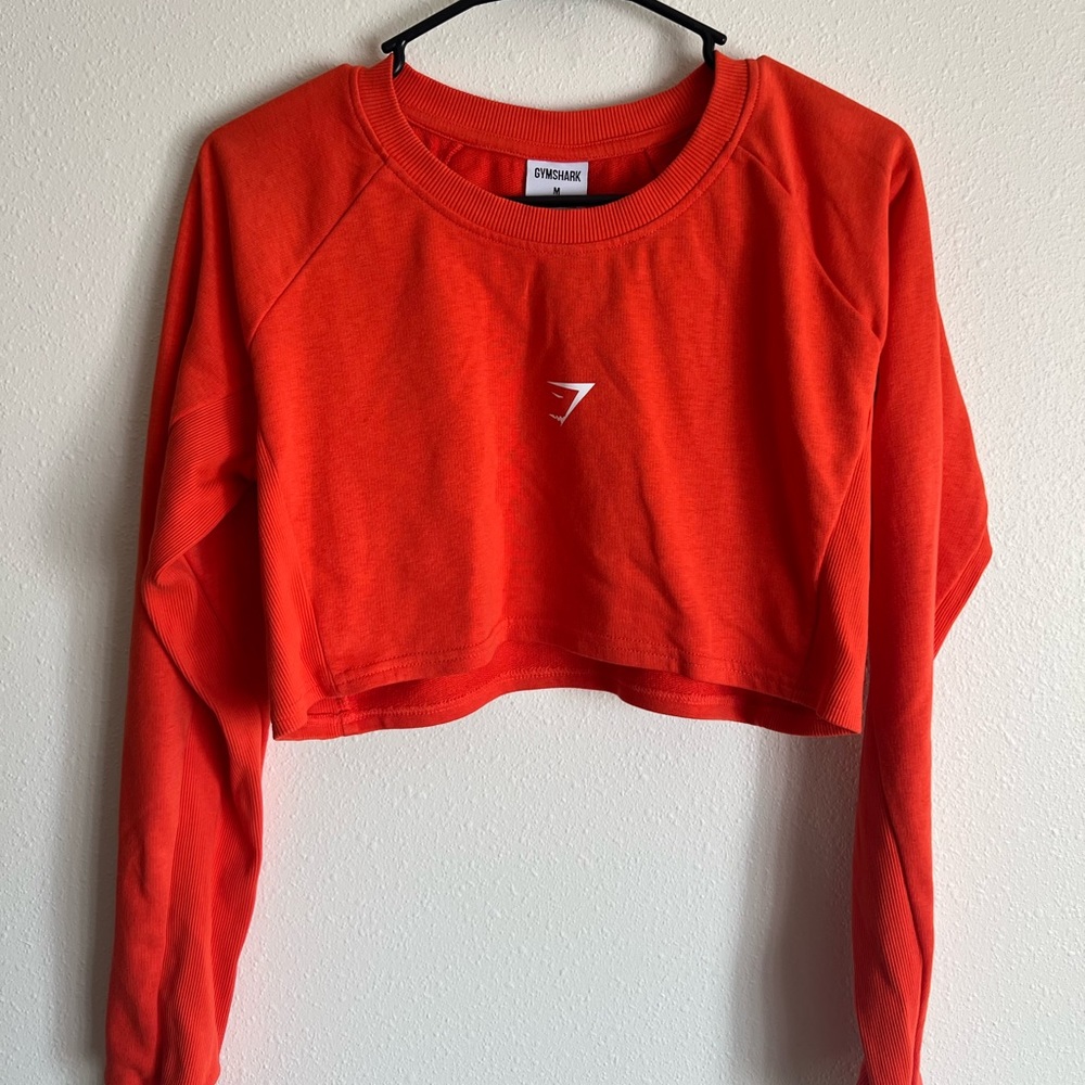 ORANGE LONG SLEEVE GYMSHARK TOP